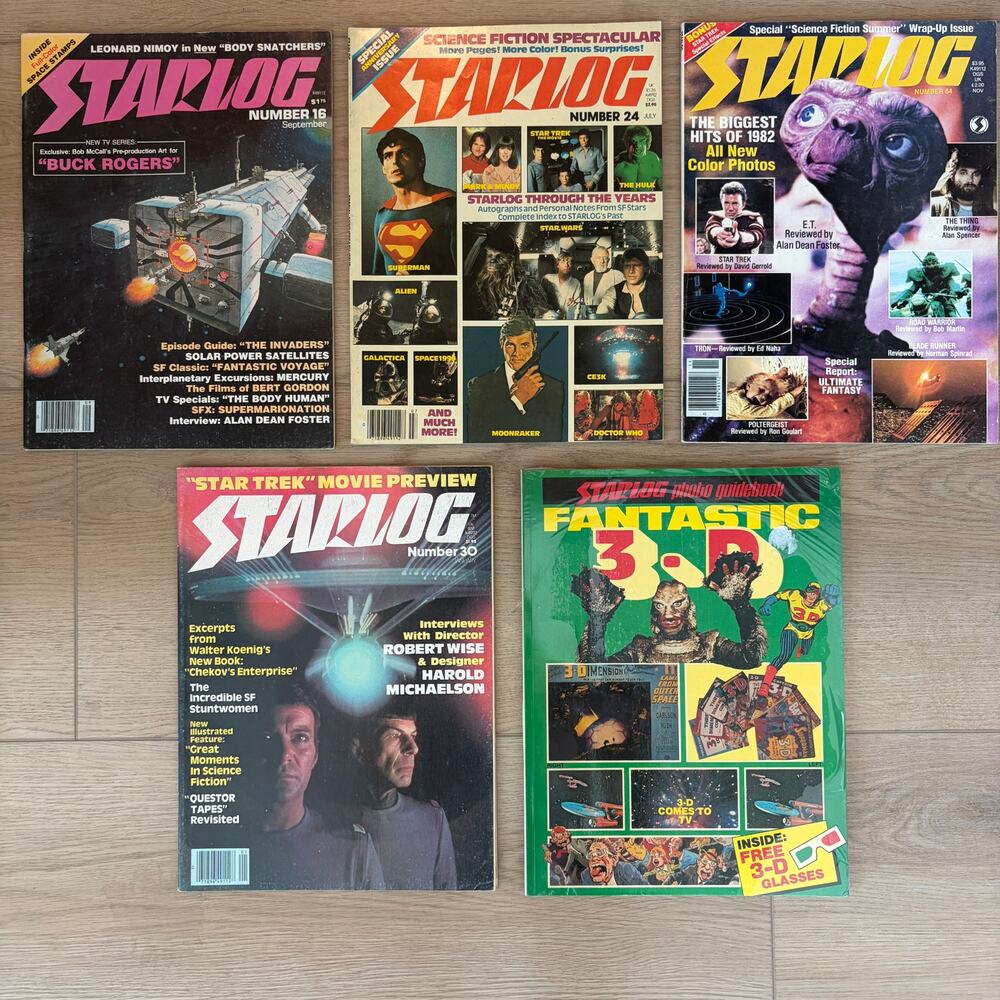 Starlog Magazine LOT 6 Vintage Issues 1978 - 1982